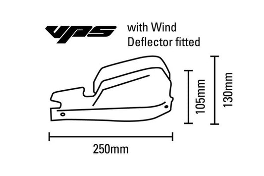 Barkbusters VPS plastic protection, with height-adjustable wind deflector set
