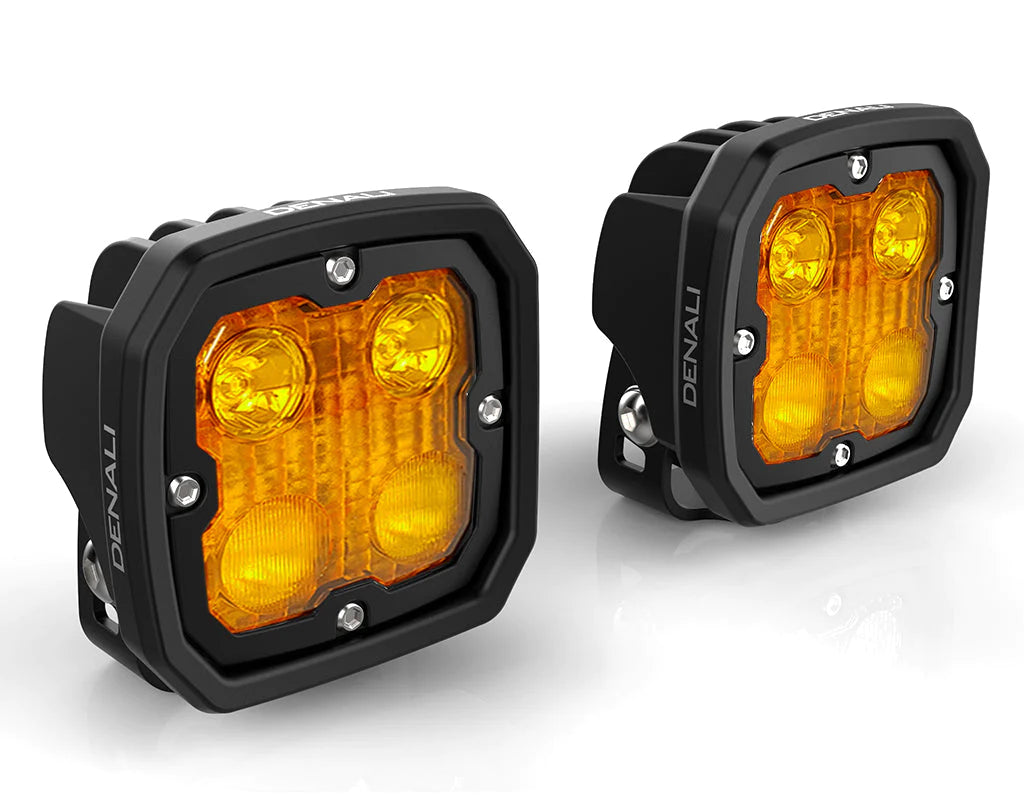 DENALI TriOptic™ Lens Set for D4 LED Lights - Amber or Selective Yellow