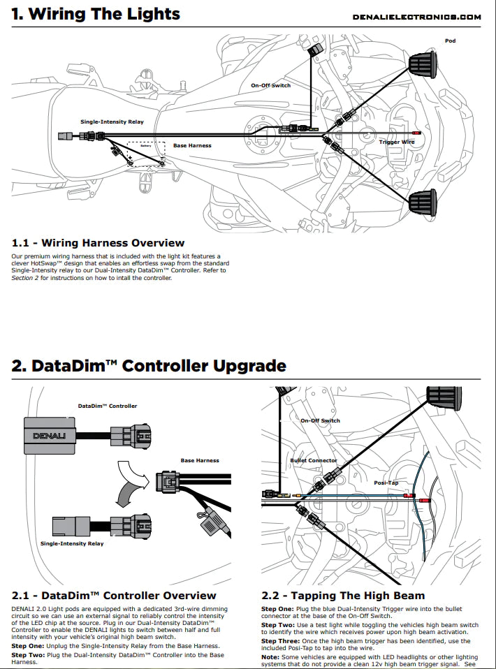 DENALI DataDim™ Dual Intensity Controller für Fahrlichtkabelbaum