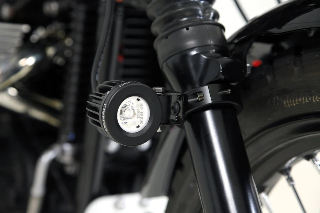 DENALI Driving Light Bracket - Articulating Rod Clamp 50mm-60mm Black