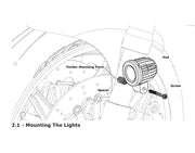 DENALI Driving Light Bracket - Fender, M5 and M6 Screw
